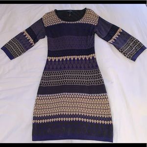 Laundry by Shelli Segal Knit Midi Dress Retro Style